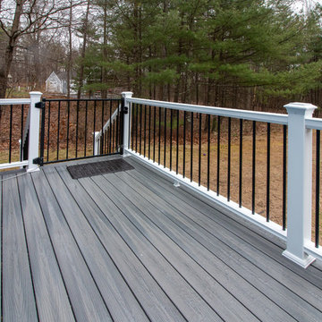 Contemporary Fiberon Good Life Deck project with Beach House (Gray) Stain