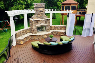 Inspiration for a traditional terrace in Minneapolis with a pergola.