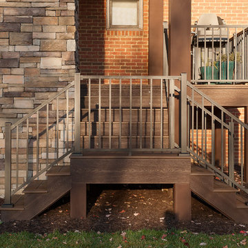 Covered Outdoor Living Split Staircase