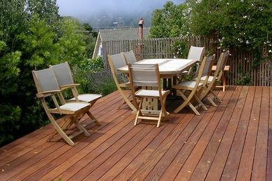 This is an example of a medium sized contemporary back terrace in San Francisco with no cover.