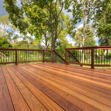 Cumaru hardwood deck with custom railing