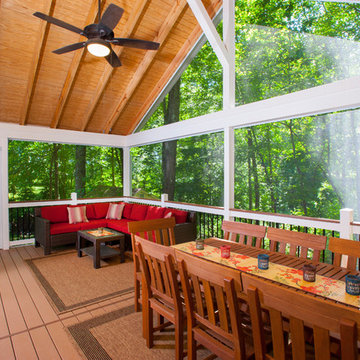 Curved Deck and Screen Porch Darnestown, Maryland