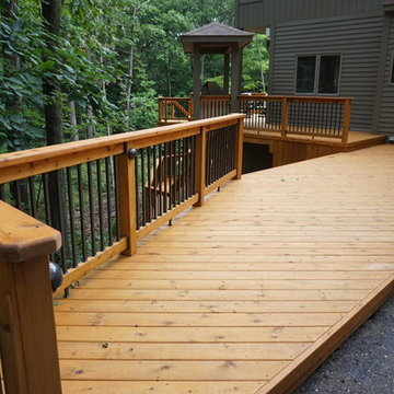 Custom Designed Multi Level Deck with Outdoor Covered Grilling Area and Screen I
