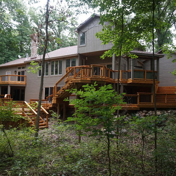 Custom Designed Multi Level Deck with Outdoor Covered Grilling Area and Screen I