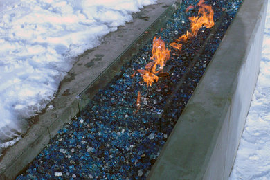 Custom Outdoor Linear with Crushed Glass