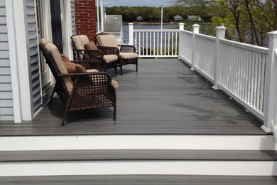 Example of a beach style deck design in Providence