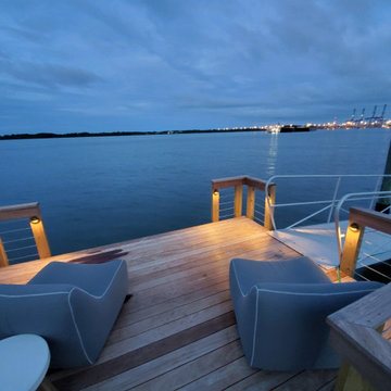 Daniel Island ipe dock with custom lighting