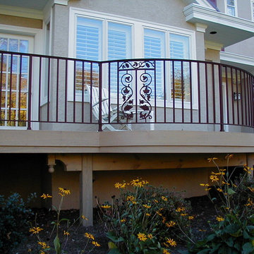 Deck Addition with custom metal railing