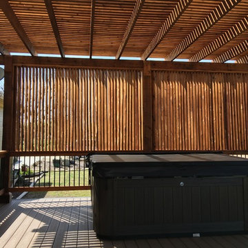 Deck & Pergola w/ Privacy Wall for Hot Tub: Marion, TX