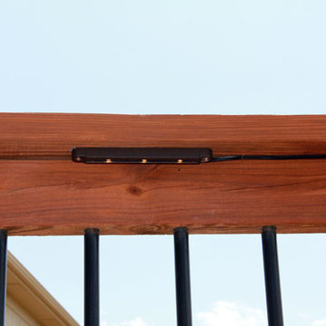 Deck lighting using low under railing LED lights