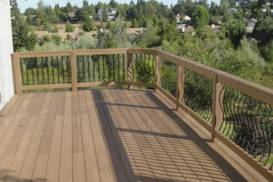 Deck - traditional backyard deck idea in Sacramento with no cover
