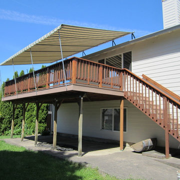 Deck pipe frame canopy