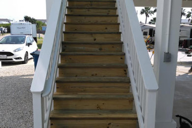 Inspiration for a coastal staircase remodel in Austin