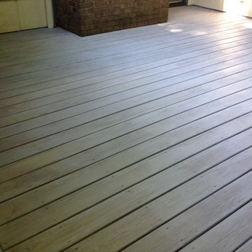 Deck Refinished Cary After
