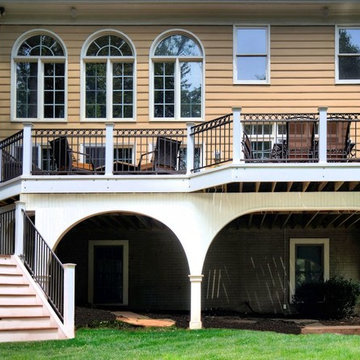 Deck with Arches & Accent-Panel Railing