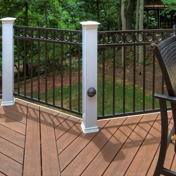 Deck with Arches & Accent-Panel Railing