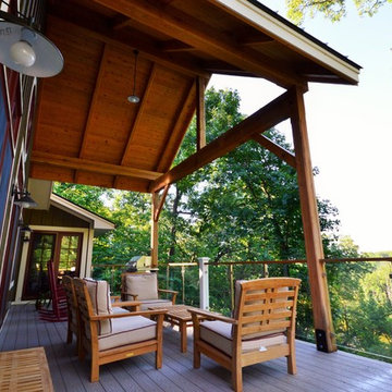 Deck with covered dining area