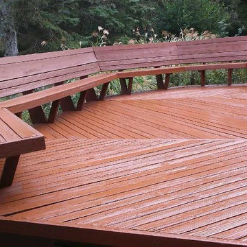 Deck with custom benches