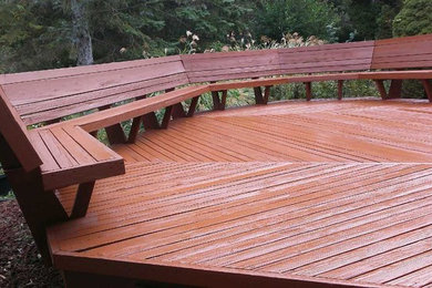 Deck with custom benches