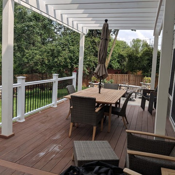 Deck with Pergola and Patio Furniture