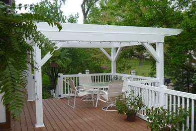 Large elegant backyard deck photo