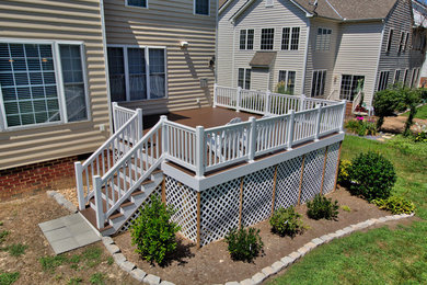 Mid-sized elegant backyard deck photo in Richmond with no cover