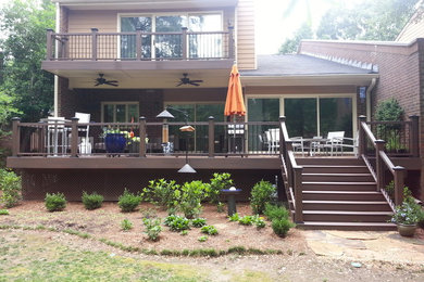 Large elegant backyard deck photo in Atlanta with no cover