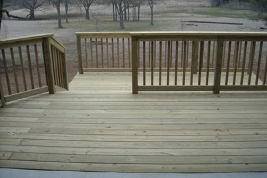 Inspiration for a backyard deck remodel in Austin with no cover