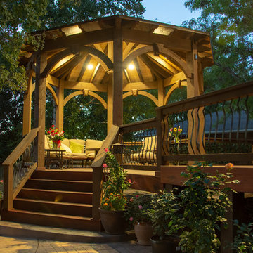 Entertainment Size | Deck w/2-Tone Gazebo & Integrated Power