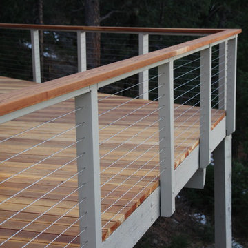 Evergreen, CO: Cable & Fittings for New Deck Before & After
