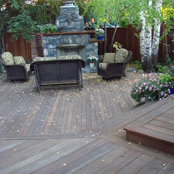 Exotic Decking, Fencing, Stairs, and Fireplace Accents