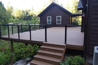 Inspiration for a contemporary deck remodel in Seattle