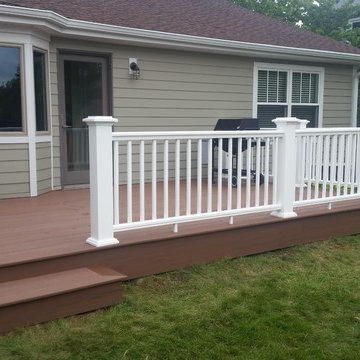 Finished deck with Azek decking and railing.