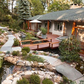 Front Entrance Deck with Footbridge