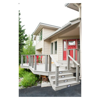 Front Entry Deck with Inlaid Deck Lighting - Craftsman - Deck - Other