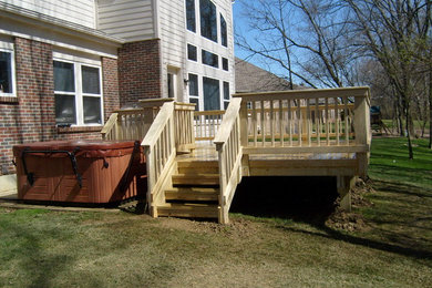 Deck - mid-sized backyard deck idea in Cincinnati with no cover