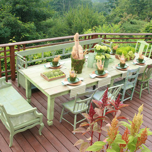 Deck - rustic deck idea in New York with no cover