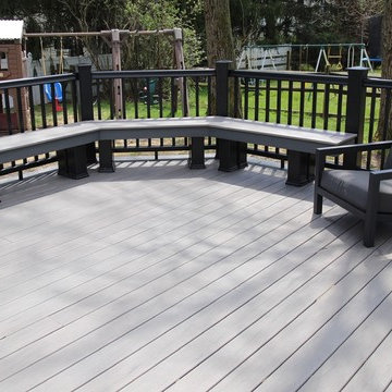 Ground Level Deck with Bench Seating