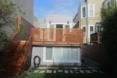 Deck - mid-sized contemporary backyard deck idea in San Francisco with no cover
