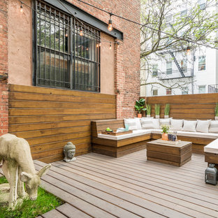Immagine di una terrazza boho chic di medie dimensioni e dietro casa con nessuna copertura