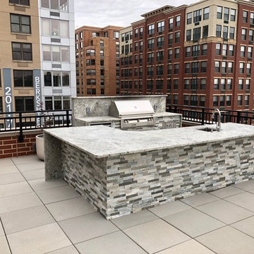 Hoboken Miter Waterfall Counter Outdoor Kitchen