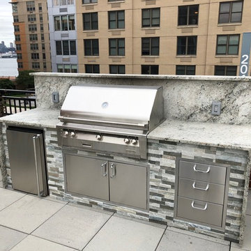 Hoboken Miter Waterfall Counter Outdoor Kitchen