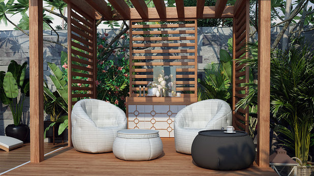 Contemporáneo Terraza y balcón by Ambient Lounge (Australia)