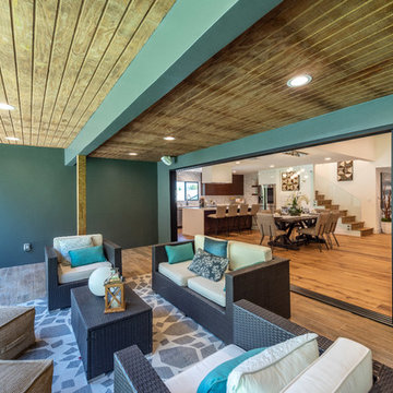 Indoor Outdoor Seating Area | Wrightwood Residence | Studio City, CA