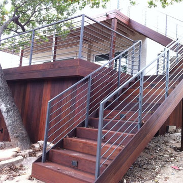 IPE Brazilian Hardwood Deck w/ Horizontal Handrail