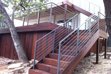 IPE Brazilian Hardwood Deck w/ Horizontal Handrail