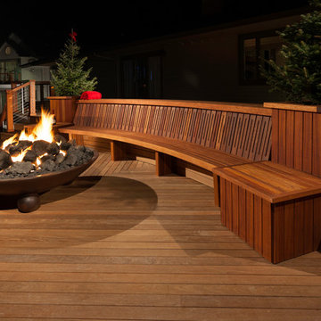 Ipe Deck Overlooking Manhattan (detail, with fire pit and built-in seating)
