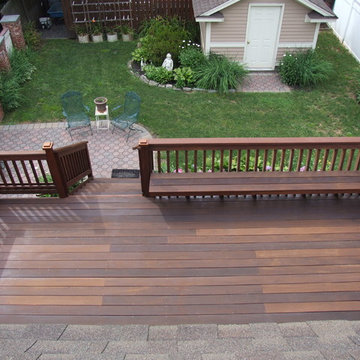 Ipe deck with built in bench