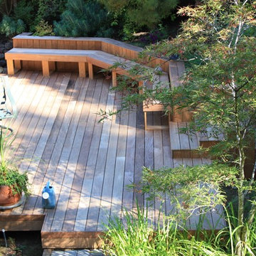 Ipe deck with built in benches