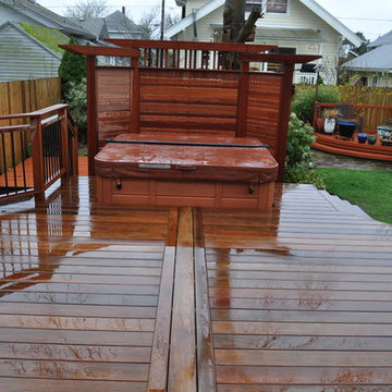Ipe deck with built in hot tub